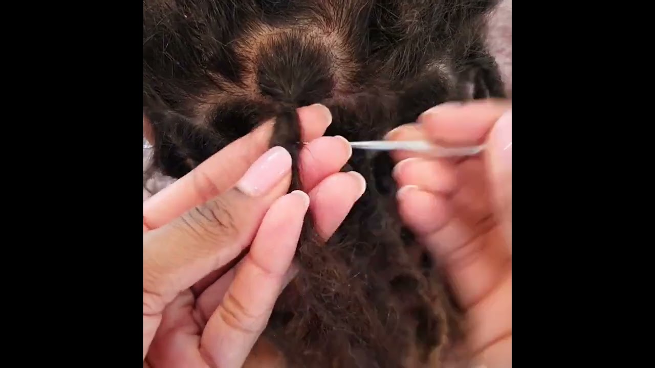 Crochet maintenance on straight hair. #dreadlocks #dreads #locs #dreadlockmaintenance #locks