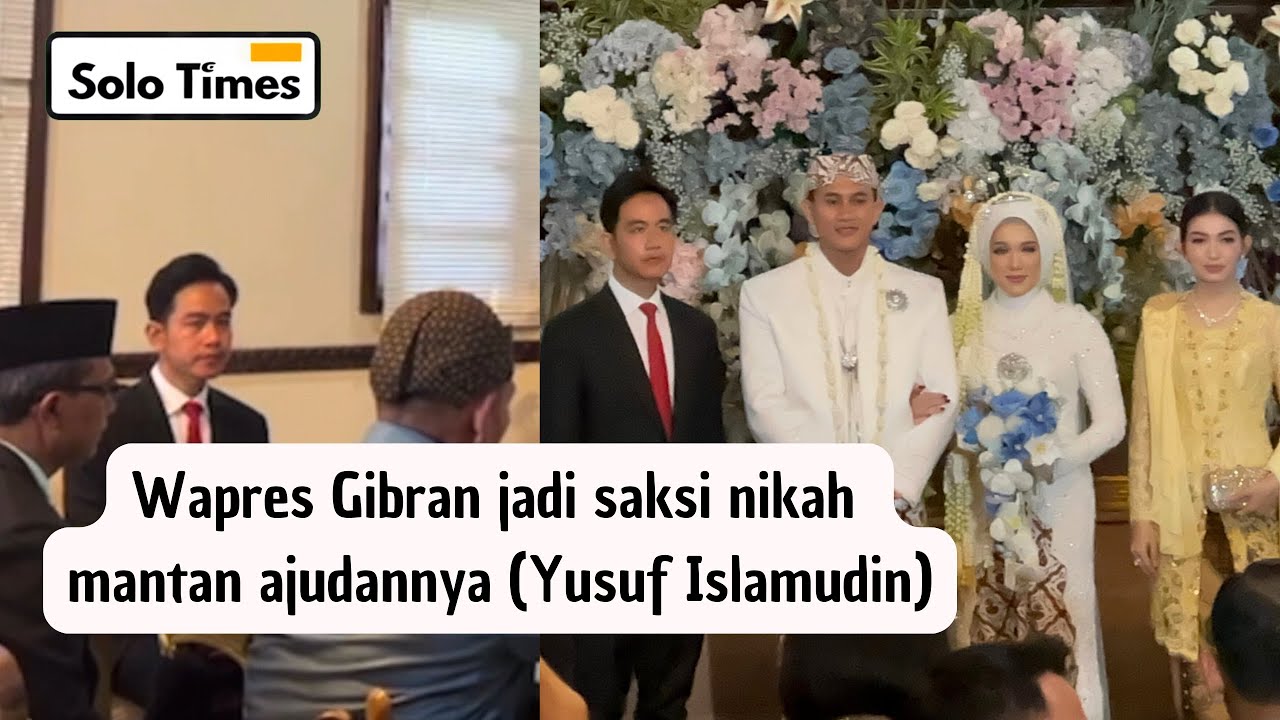 Wapres Gibran & Menteri Bahlil Jadi Saksi Nikah Mantan Ajudan Gibran, Yusuf di Solo.