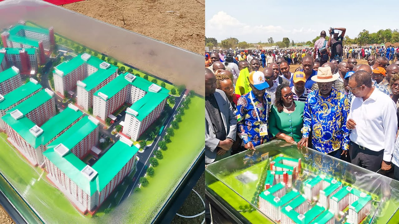 SEE HOW RAILA BROKE GROUND FOR THE  MAKASEMBO  HOUSING PROJECT LAUNCHED BY RUTO IN KISUMU