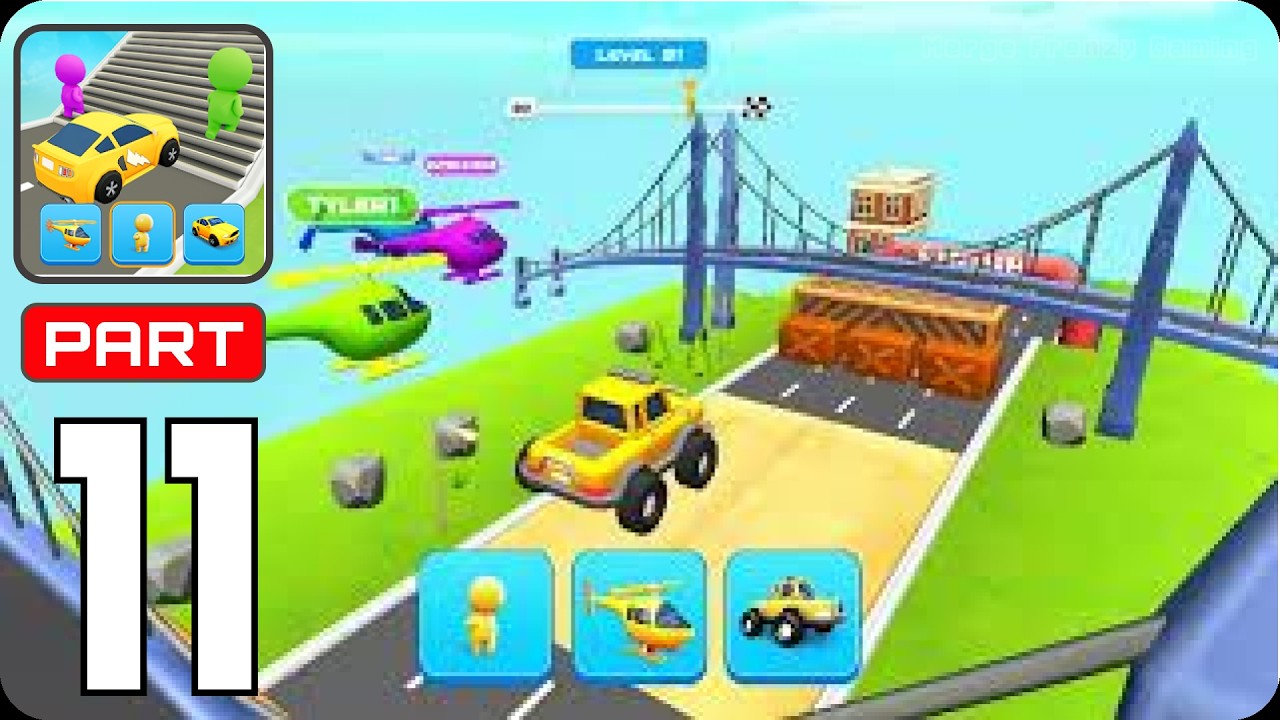 Shape Transform Race 🏃‍♂️🚗🚲🚦All Levels Gameplay Walkthrough Max Level Ep 011 (iOS, Android)