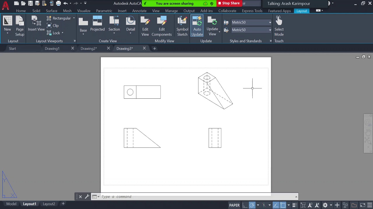 73: Создание ортогональных 2D-видов из 3D-чертежей (руководство по AutoCAD)