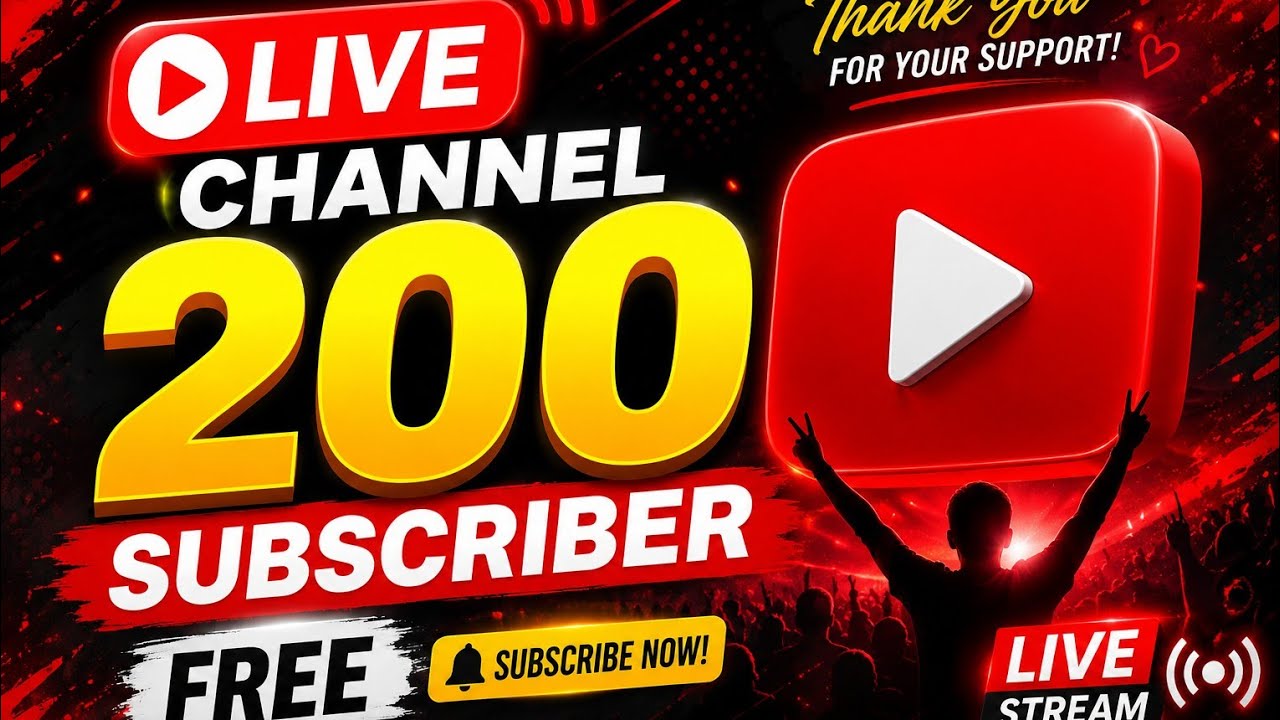 live stream 200 subscriber free 😍😍