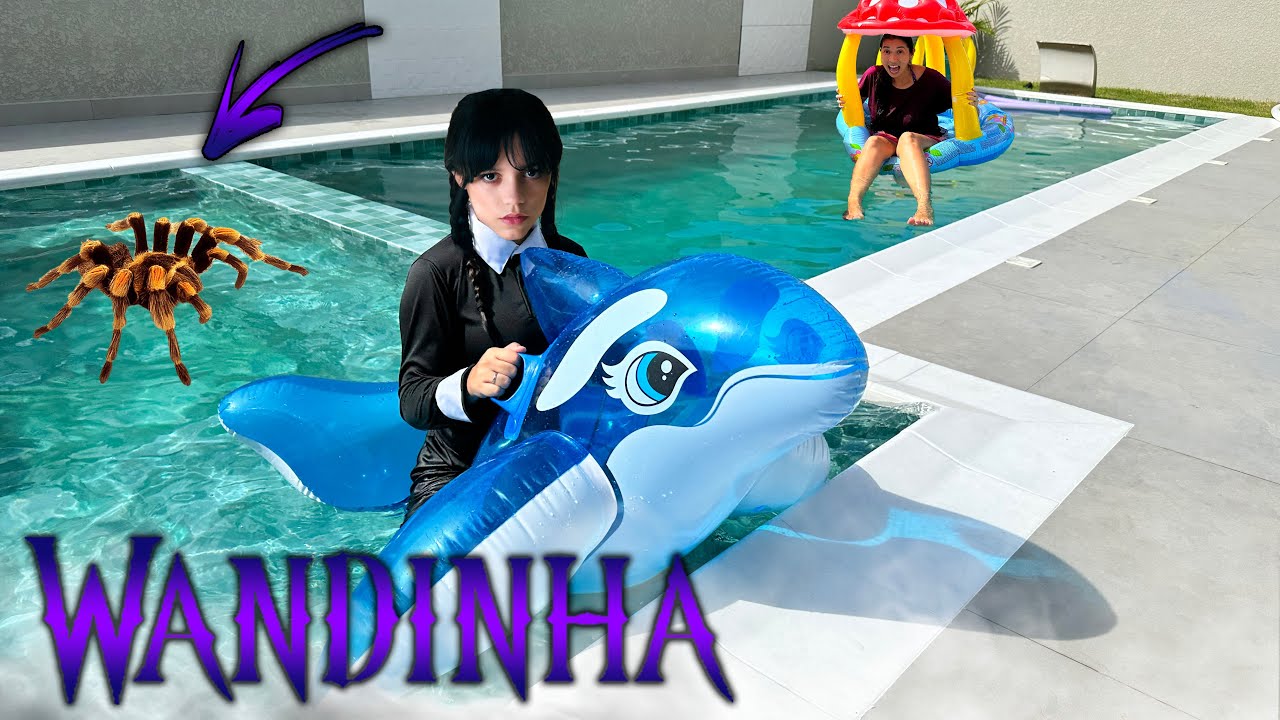 WANDINHA E RAPHA FORAM ATACADAS NA PISCINA POR UMA ARANHA GIGANTE ★ FAMÍLIA MASUDINHA ★
