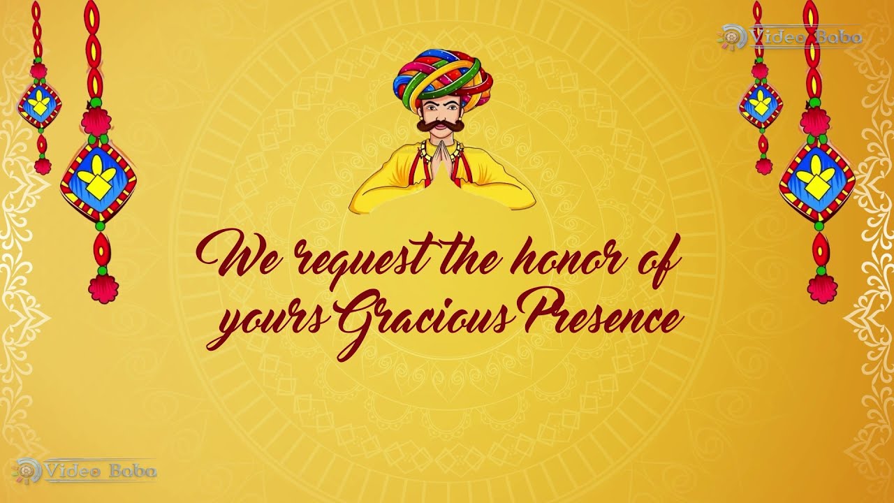 Rajasthani Wedding Invitation Video | Marwari Wedding Invitation | Hindu Wedding Invitation Video