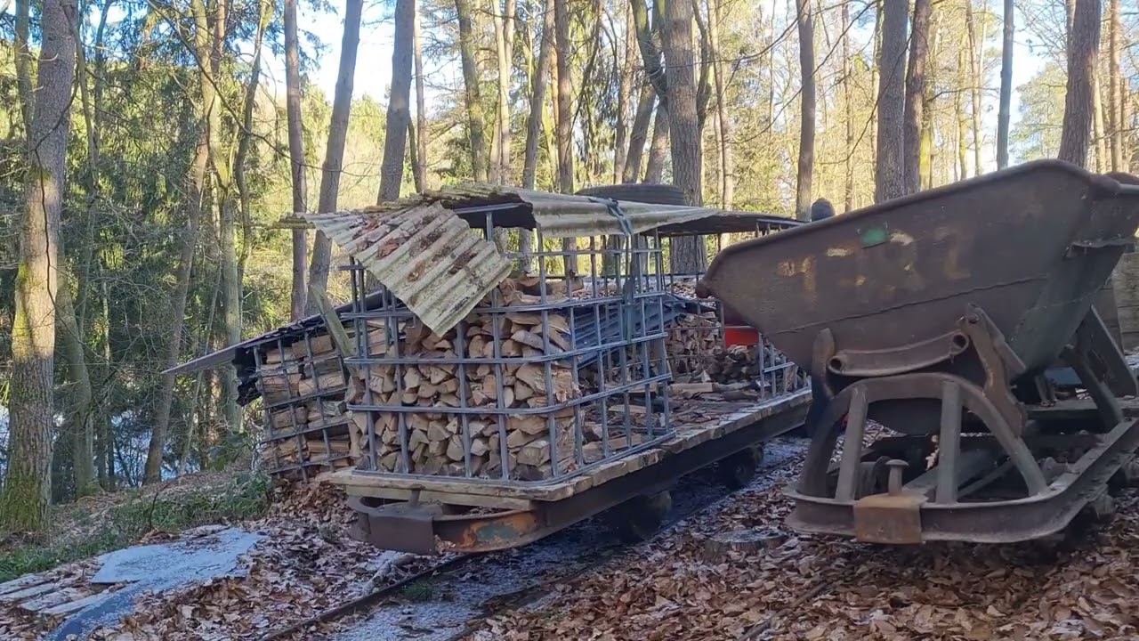 Unser Holztrockenwagen im Einsatz