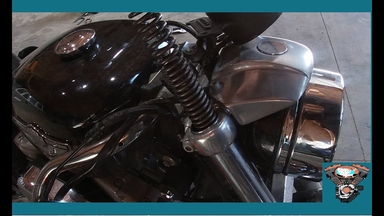 Changing the Fork oil on my Sportster w/ new springs