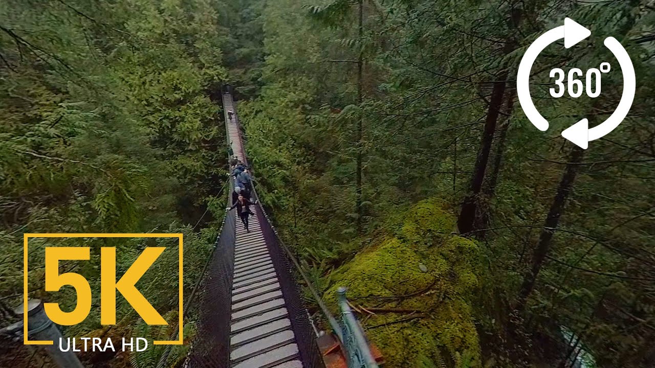 Virtual Nature Relaxation - VR 360° 5K Video - Creek Canyon Trail, BC, Canada