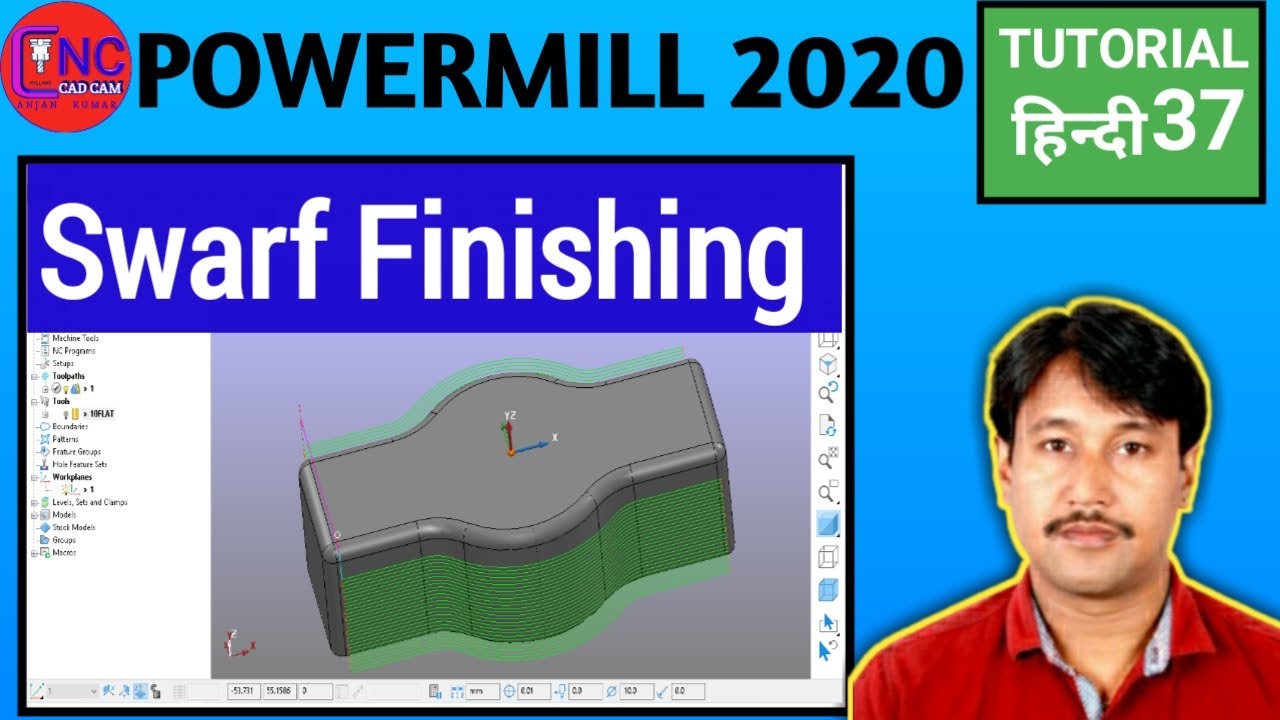 Swarf Finishing in Powermill 2020 | Powermill 2020 me Swarf Finishing toolpath  kese kare |