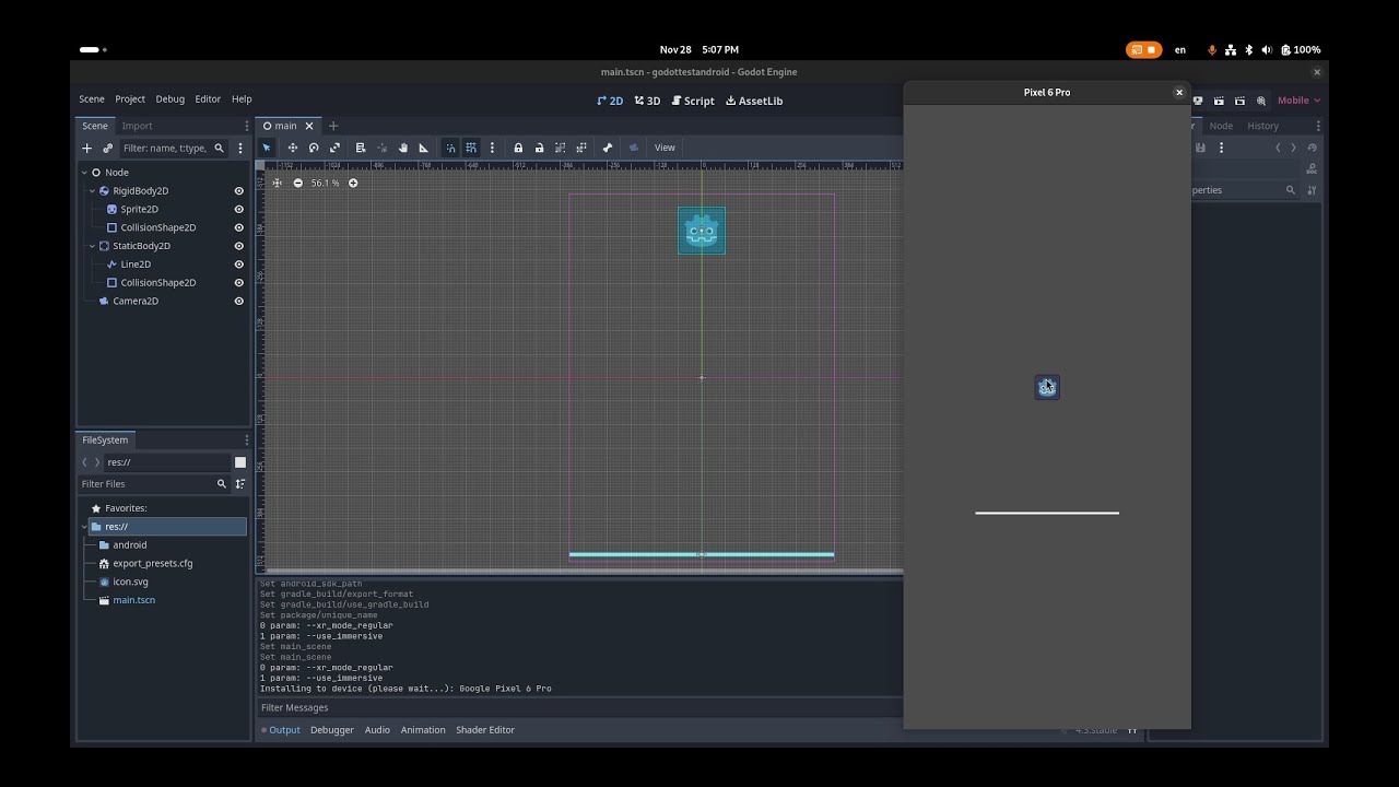 Debug Godot 4 game on Android device
