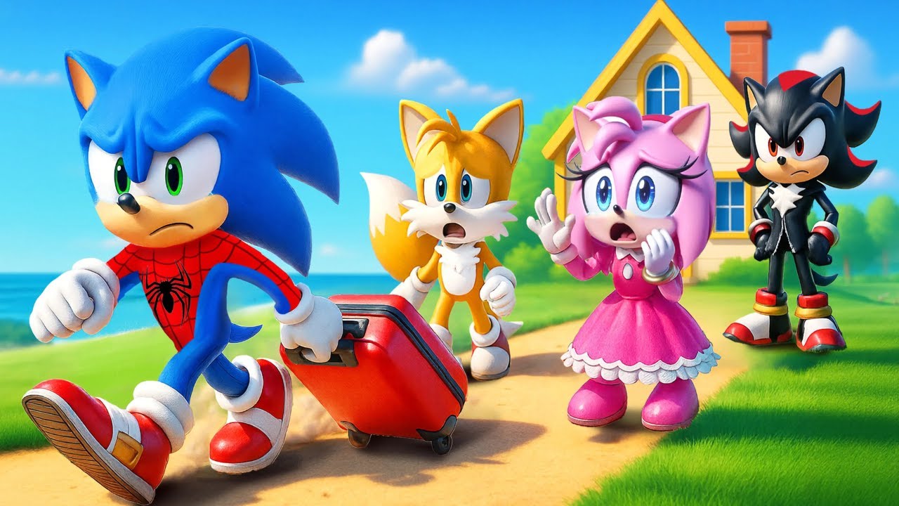 SONIC SPIDERMAN Is MOVING AWAY?! | Sonic The Hedgehog 3 Animation