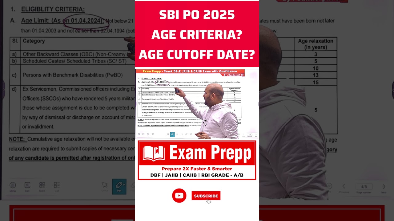 SBI PO AGE CRITERIA | SBI PO AGE CUT OFF DATE | SBI PO AGE| #SBIPOAgeLimit2024 #SBIPOEligibility2024