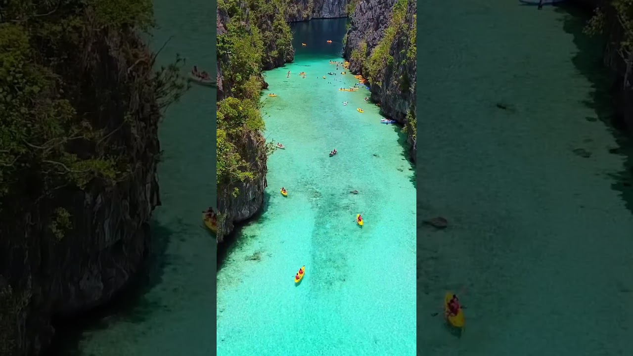Kayaking on stunning Big Lagoon of El Nido, Palawan