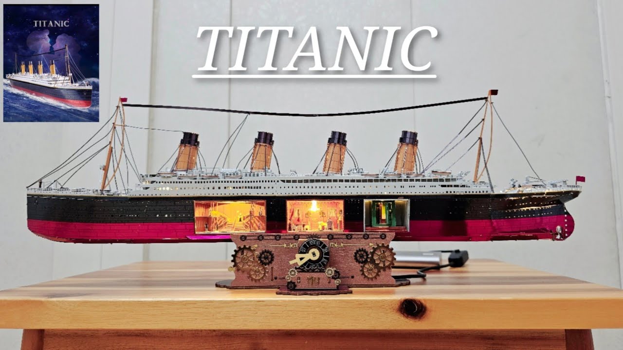 DIY 3D METAL PUZZLE TITANIC 타이타닉 선박 모델 USD 조명 💡