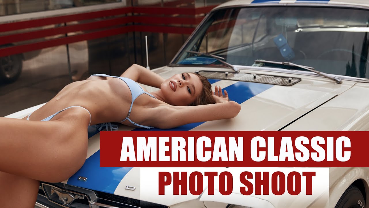 HOTTEST American Photoshoot: Mira Shape with a 1965 Ford Mustang