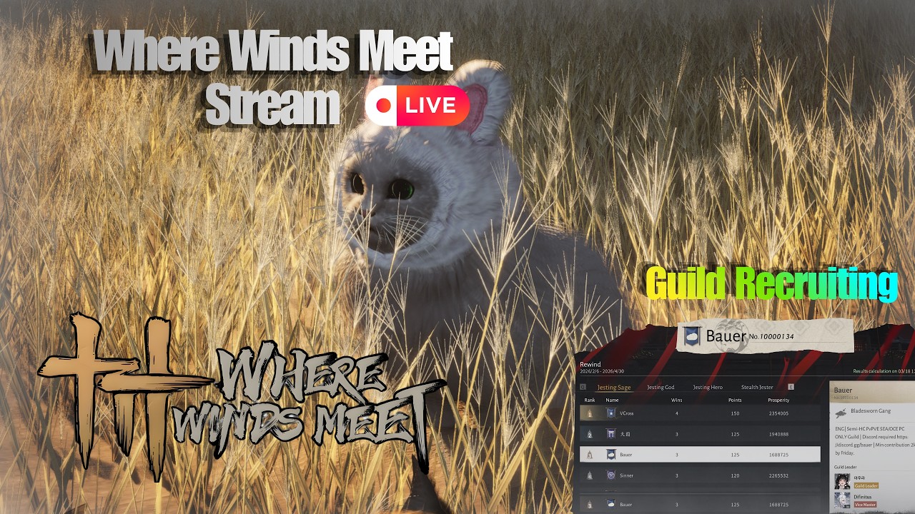 Reset day grind & Guild is recruiting!!! 🔥 #wherewindsmeet
