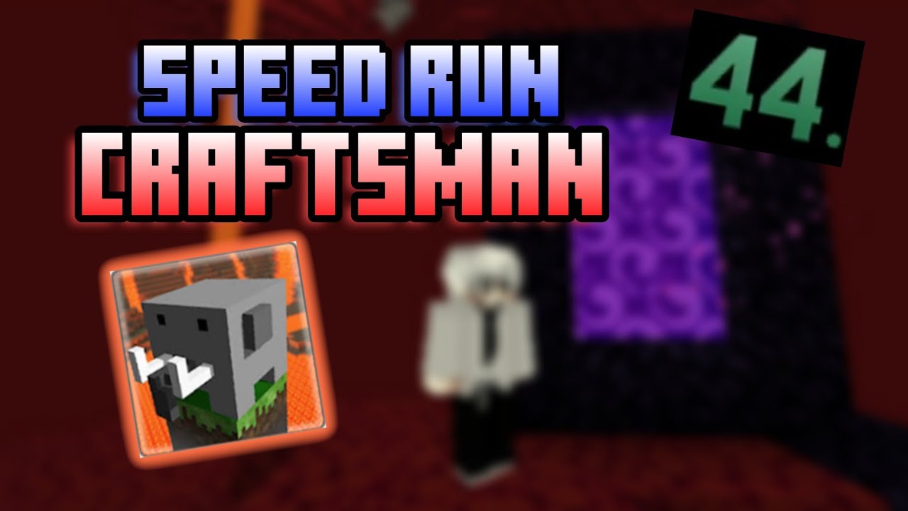 Craftsman SpeedRun World Record (44s) - MCPE 0.15.10