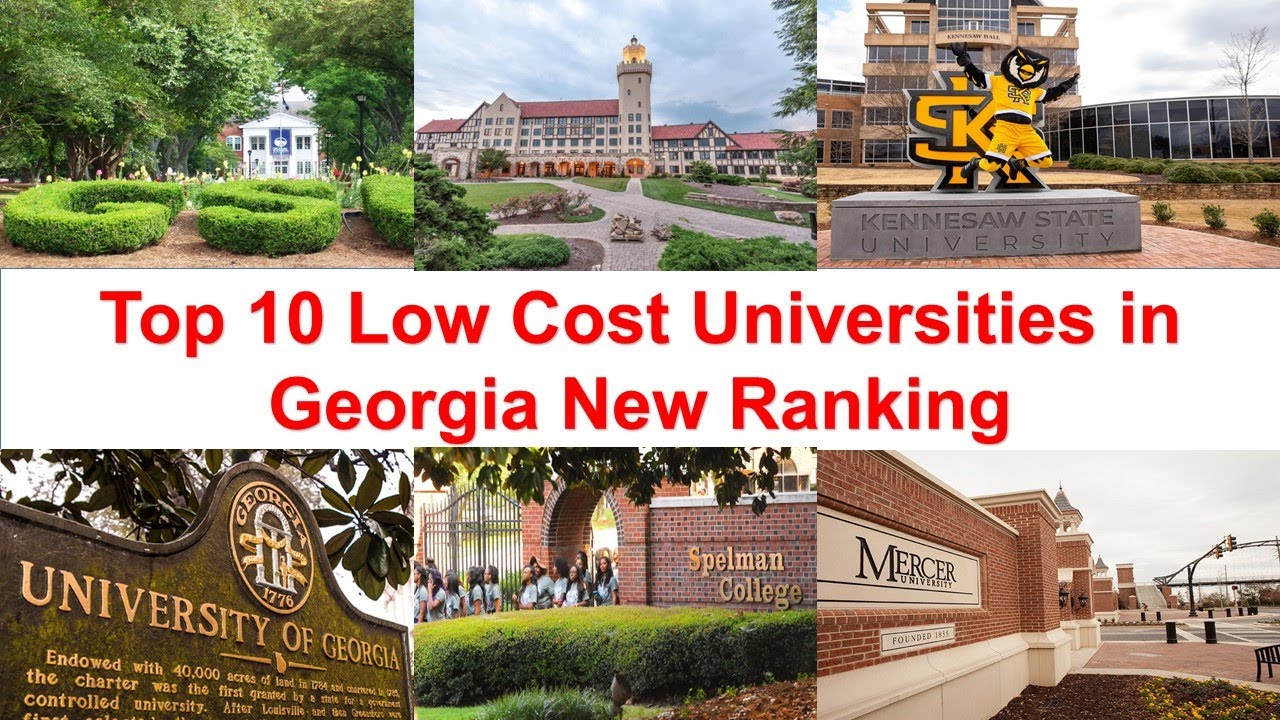 Top 10 LOW COST UNIVERSITIES IN GEORGIA New Ranking
