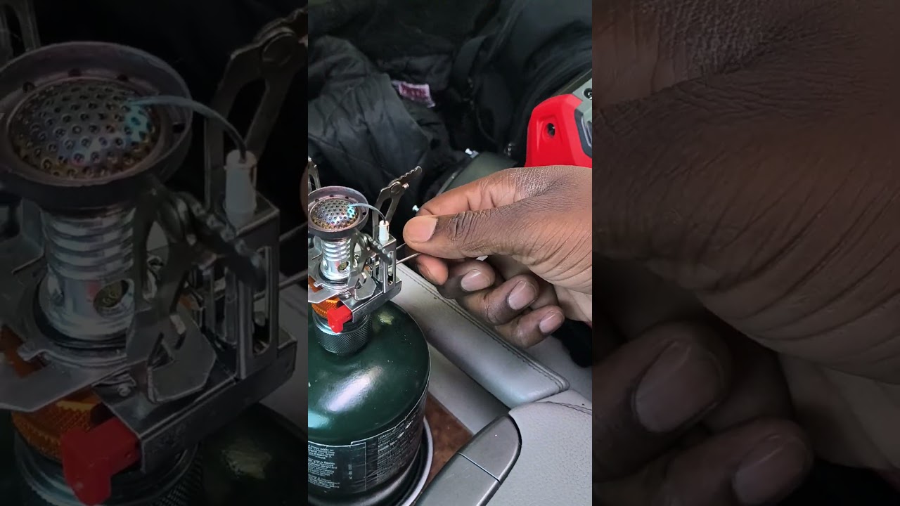 A homeless guy makes chicken and asparagus.