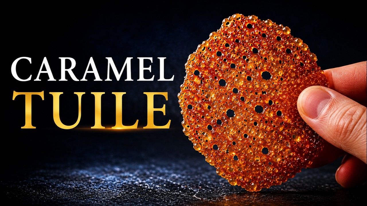 Michelin star CARAMEL CHIPS at home | Sweet Tuile Recipe
