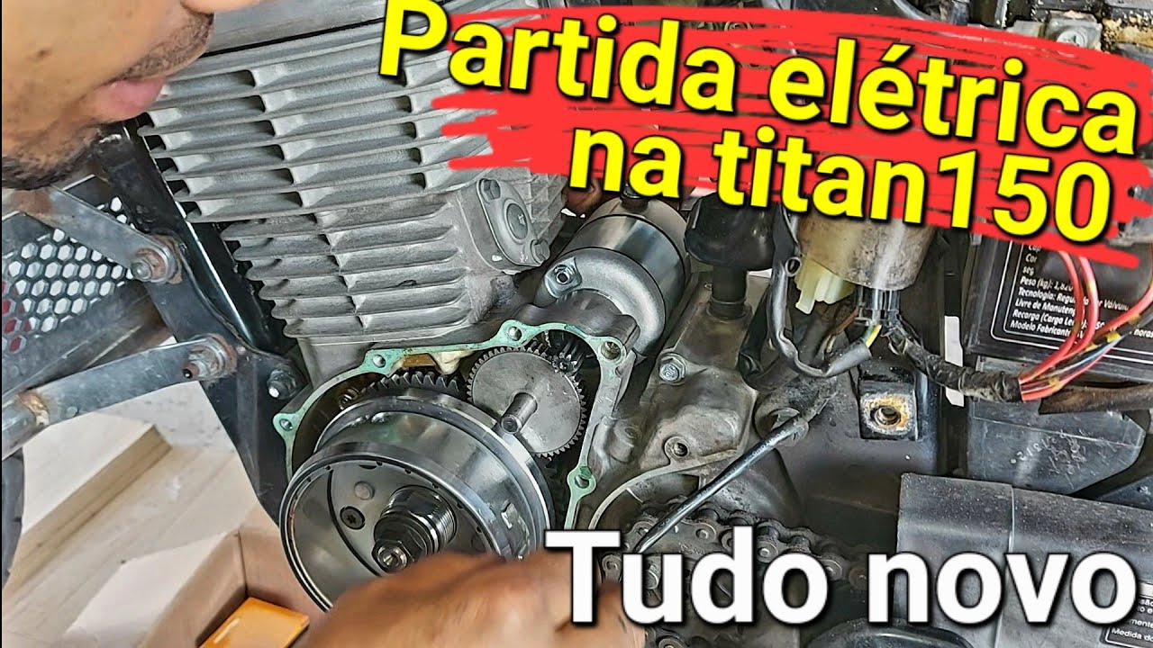 Fiz a Montagem da primeira parte kit partida elétrica na minha titan150 2007