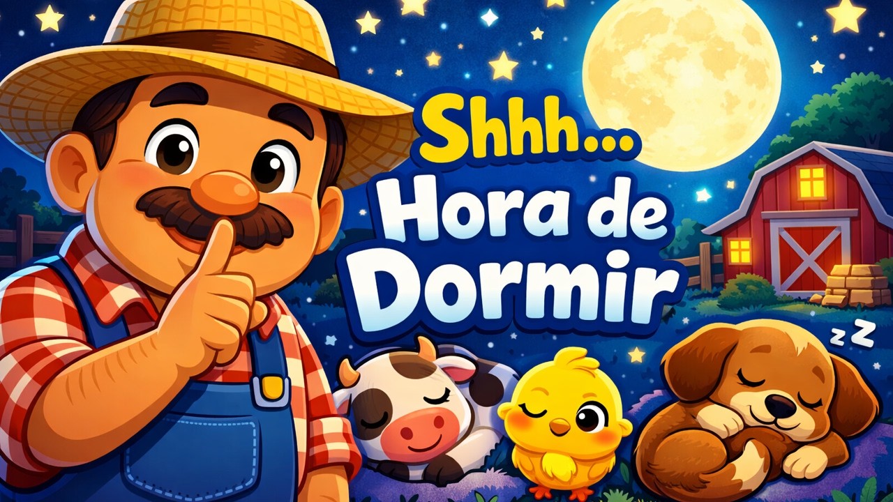 Boa Noite Bicharada 🌙🐮🐥 | Animais da Fazenda Dormindo | Música Infantil