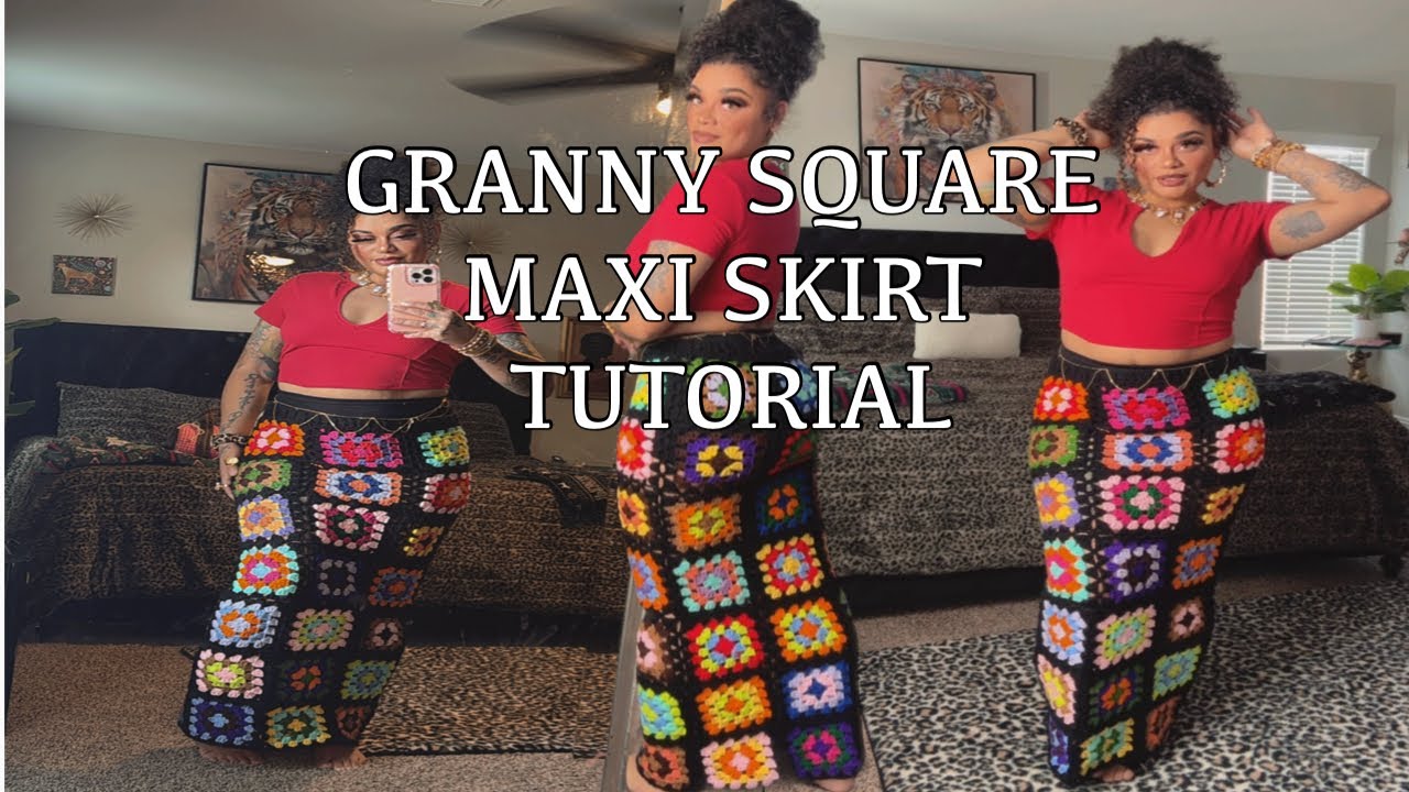 Granny Square Maxi Skirt Tutorial