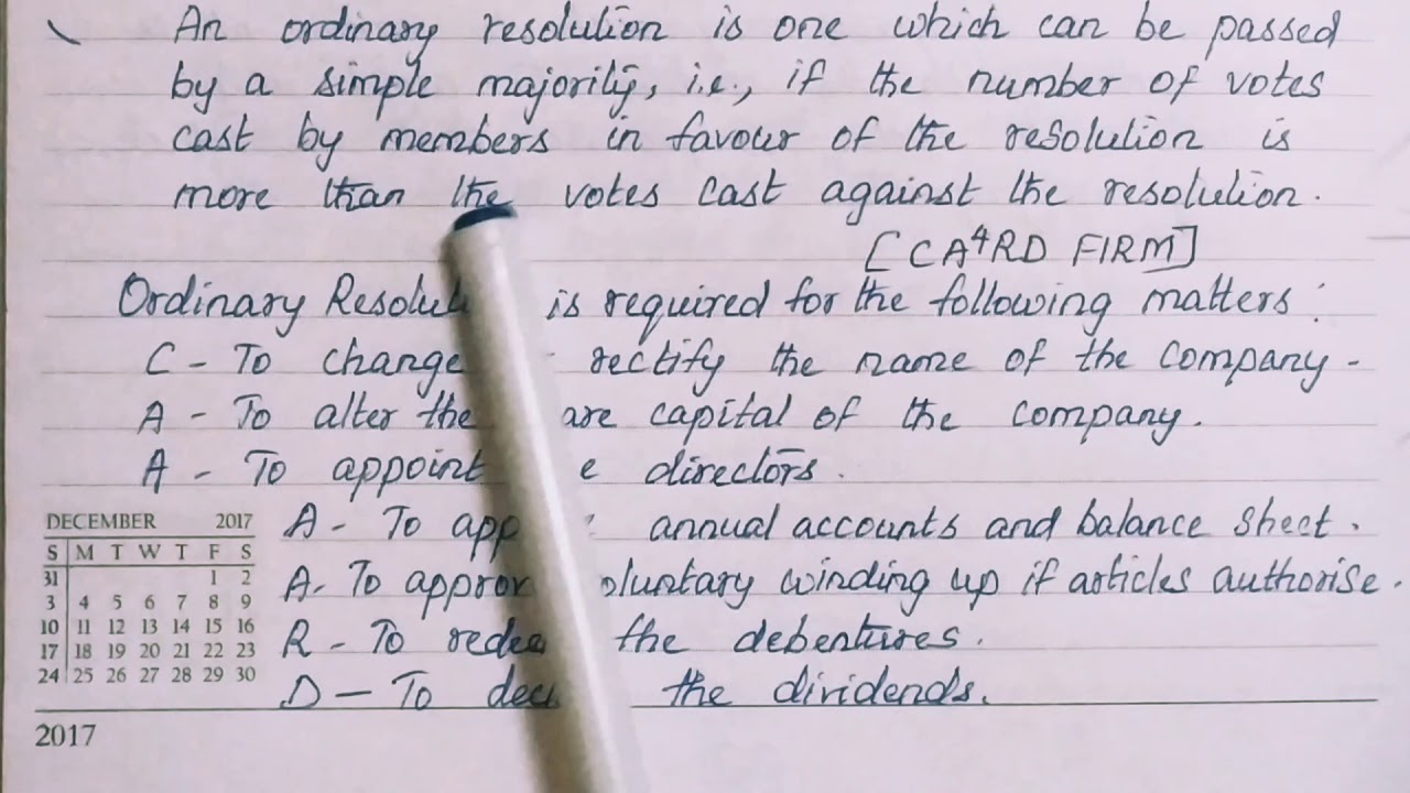 Resolution- Meaning And Kinds(Tamil) / TN PLUS TWO COMMERCE
