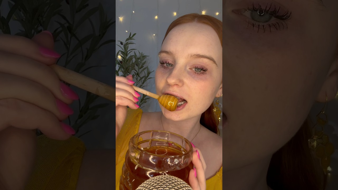 ASMR Eating Honey In A Jar! 🍯🐝