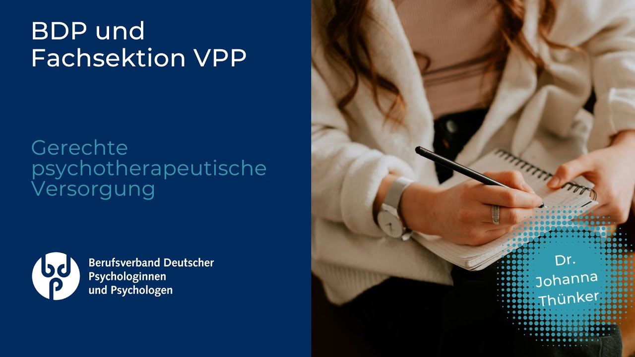 Gerechte psychotherapeutische Versorgung - Das Statement von Dr. Johanna Thünker auf dem Symposium