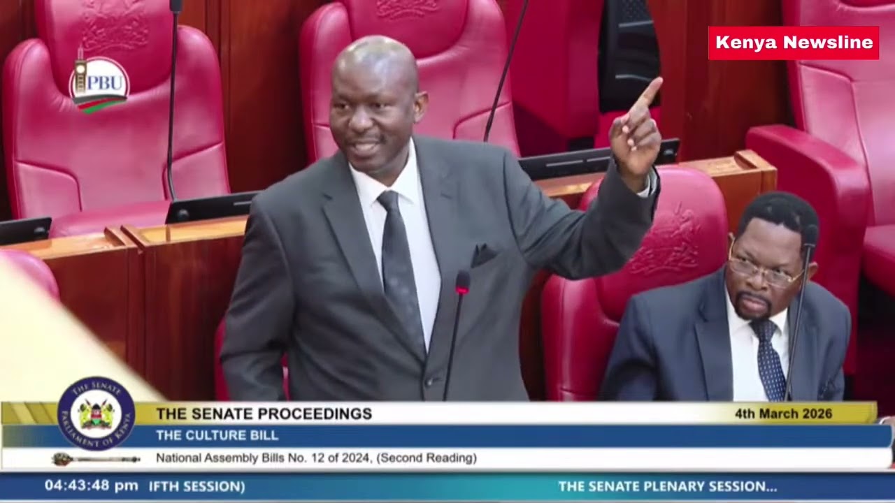 Listen to Nyamira Sen.Omogeni submission in senate today debating on the Kisii culture 