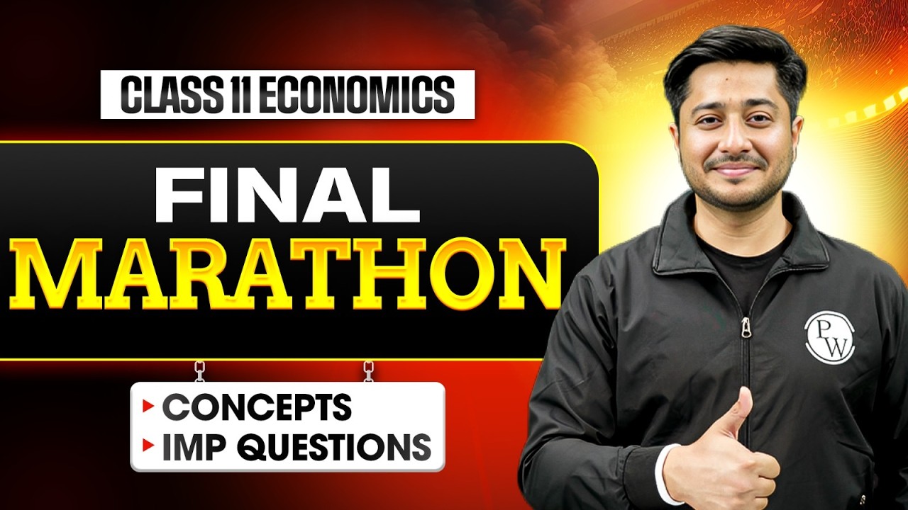 Class 11 Economics Marathon | Class 11 Economics  Important Questions | Class 11 Final Marathon