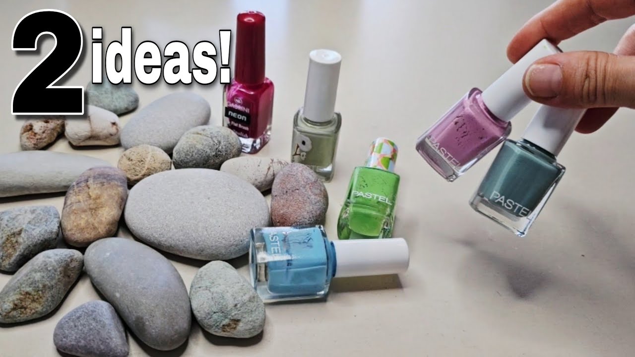 2 Great Ideas With Old Nail Polish And Pebbles!🥰 Look What I Did?👍