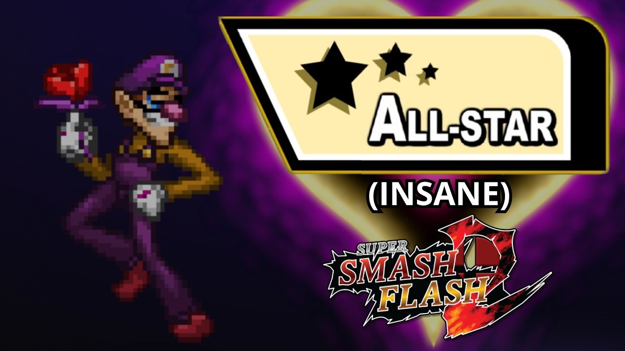 Super Smash Flash 2｜All Star: Waluigi Insane No Continue v.1.4.
