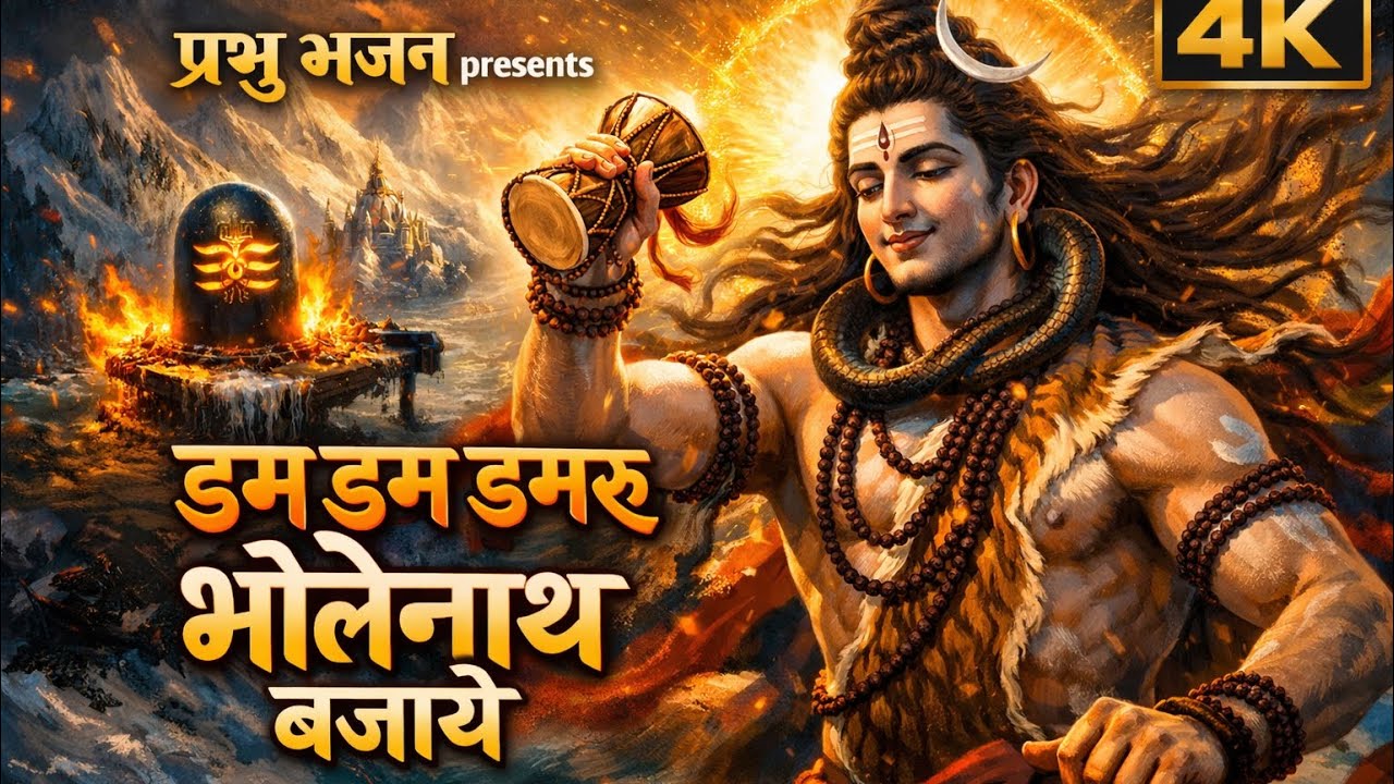 डम डम डमरू भोलेनाथ बजाये | Dum Dum Damru Bhole Nath Bajaye | Shiv Bhajan 4K