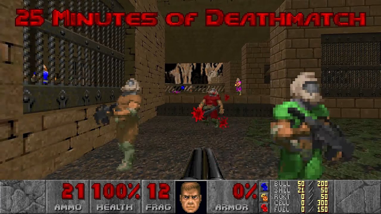 DOOM + DOOM II: 25 Minutes of Deathmatch (with commentary)