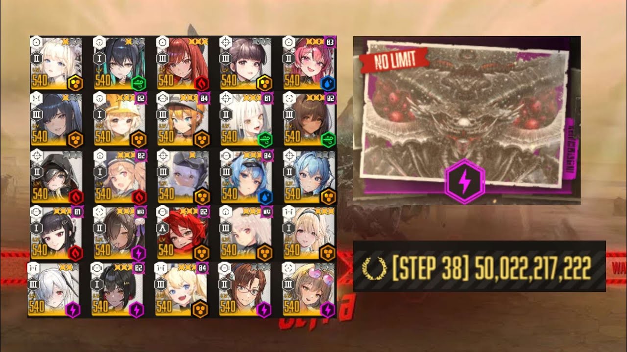 [NIKKE] - Solo Raid Museum (No limit) : Ultra step 38, 50.02B (Sync. level 540)