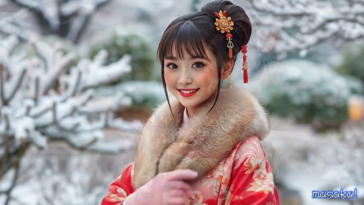 和服・雪化粧 【AI】 風結び   早見沙織 Remix