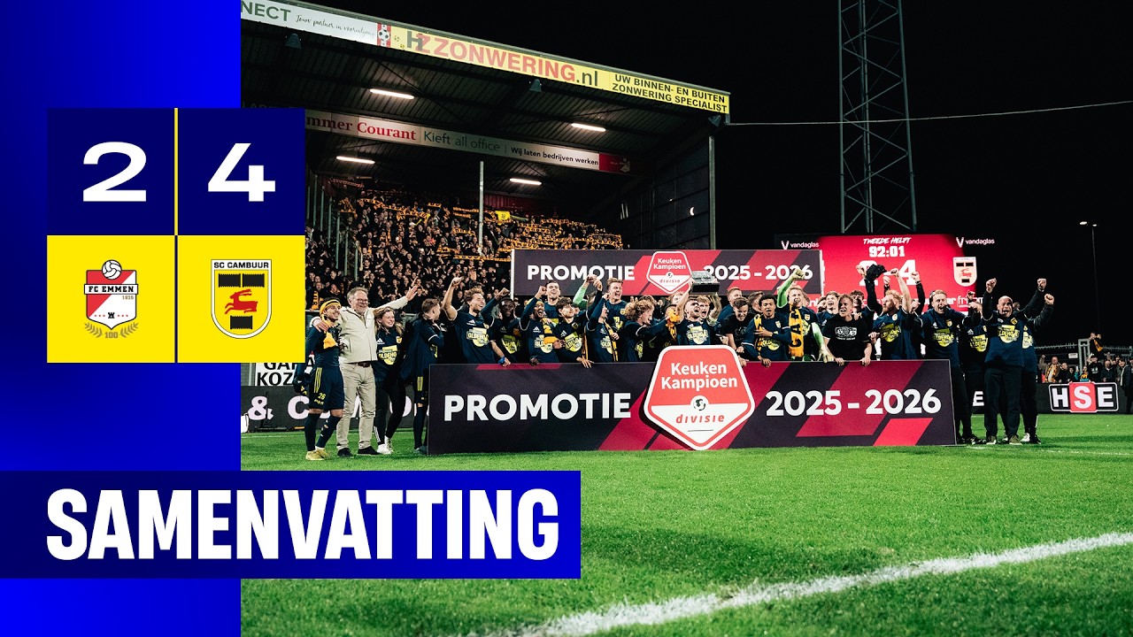 PROMOTIE NAAR DE EREDIVISIE 🤩 | Samenvatting FC Emmen - SC Cambuur (2-4) 📲