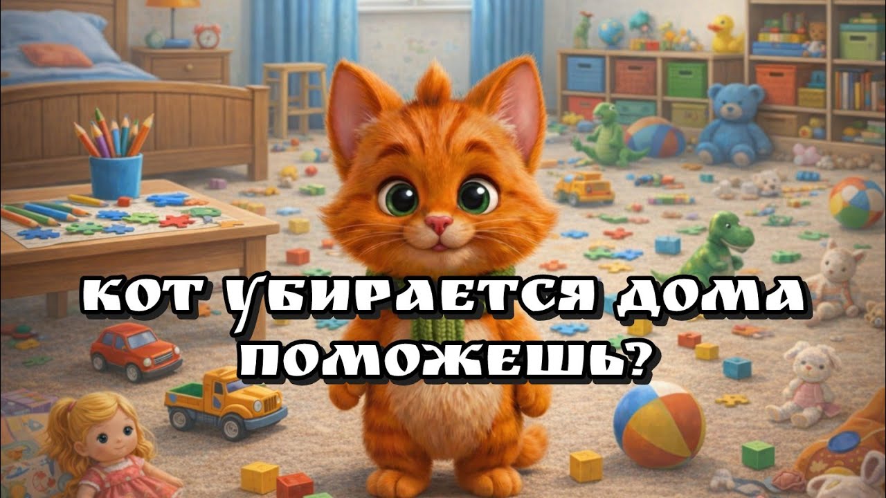🧸 Убираем игрушки вместе | Песенка про порядок для детей