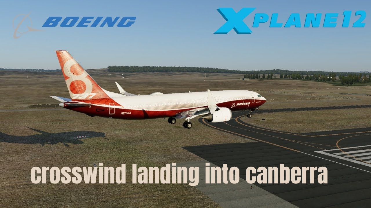 22kt Crosswind Landing  Melbourne  ➝ Canberra | Boeing 737 MAX | VATSIM