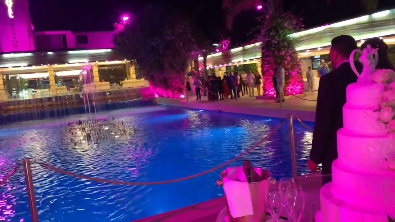 Fontane danzanti al Matrimonio di Arcangelo e Dina con Lacava Agostino Band Hotel Ariston