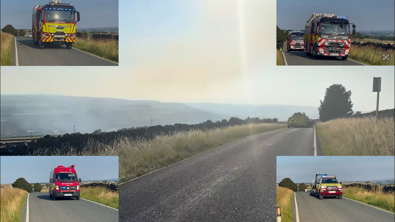 MAJOR RESPONSE TO ILKLEY MOOR FIRE | Emergency Services Respond to Serious Moor Fire on Ilkley Moor