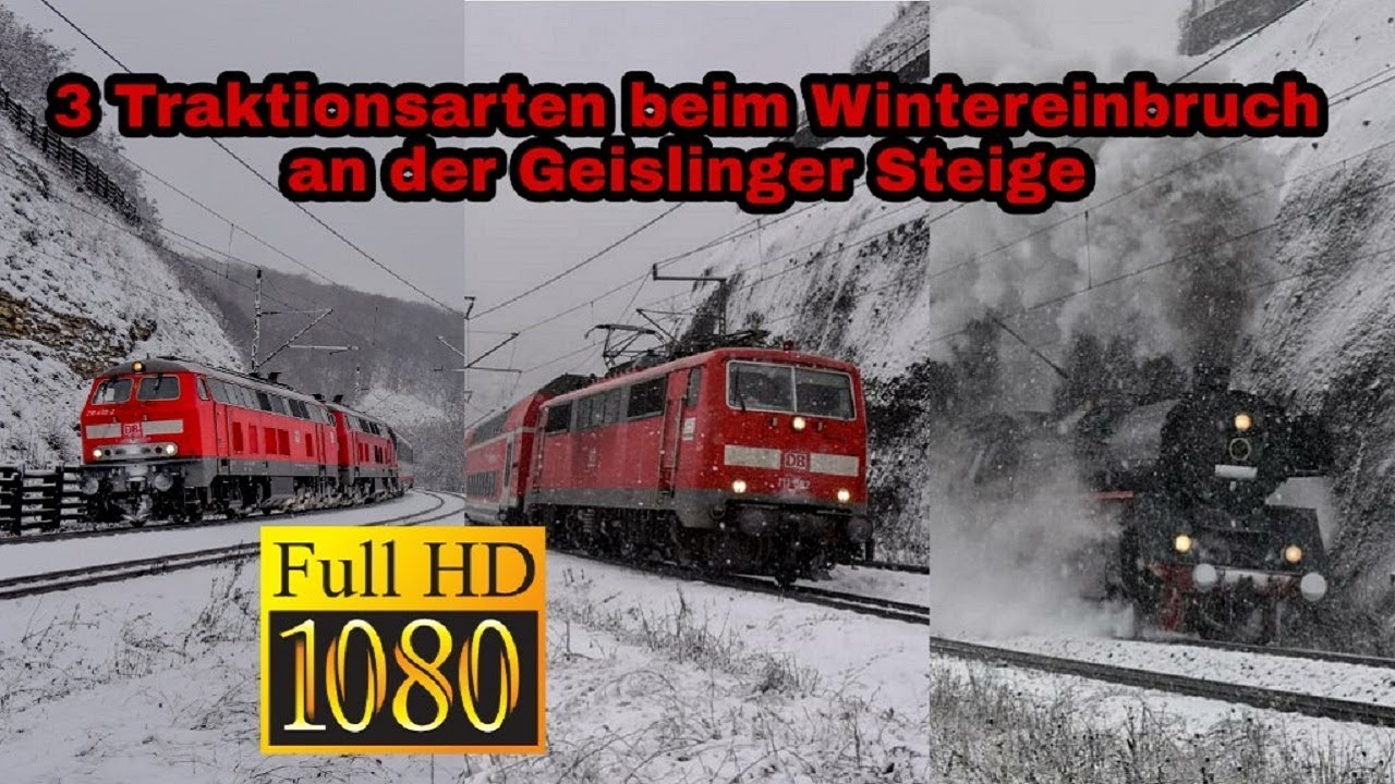 3 Traktionsarten beim Wintereinbruch an der Geislinger Steige