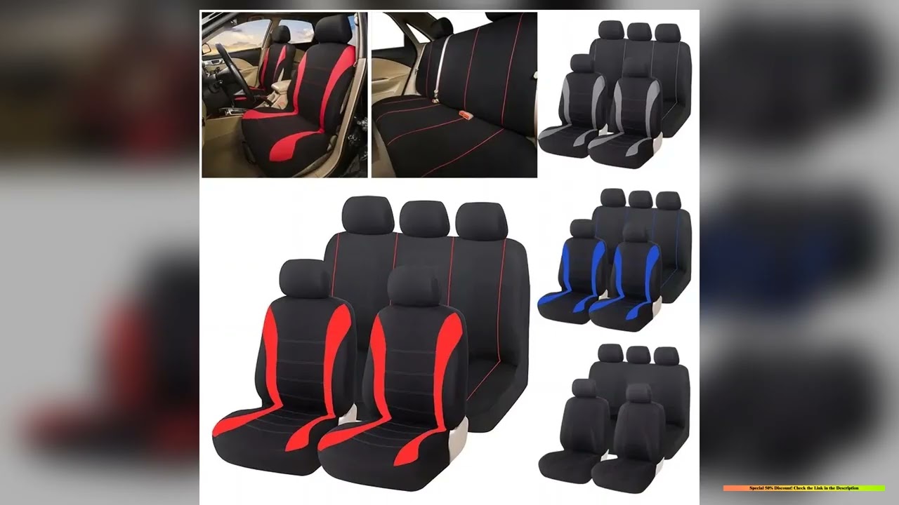 5PCS Car Seat Covers Set Universal Fit Most Car Covers Stain Resistant Fashion Seat Covers