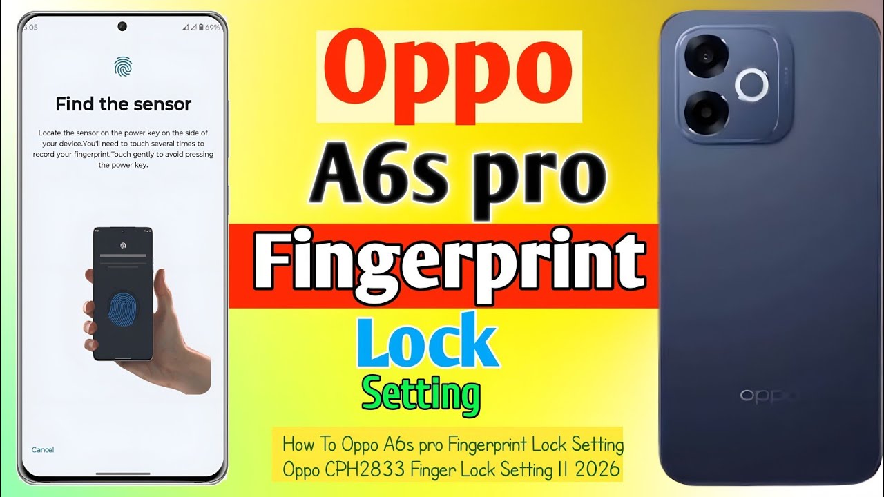 How To Oppo A6s Pro Fingerprint Screen Lock Setting || Oppo CPH2833 Finger Lock Setting || 2026