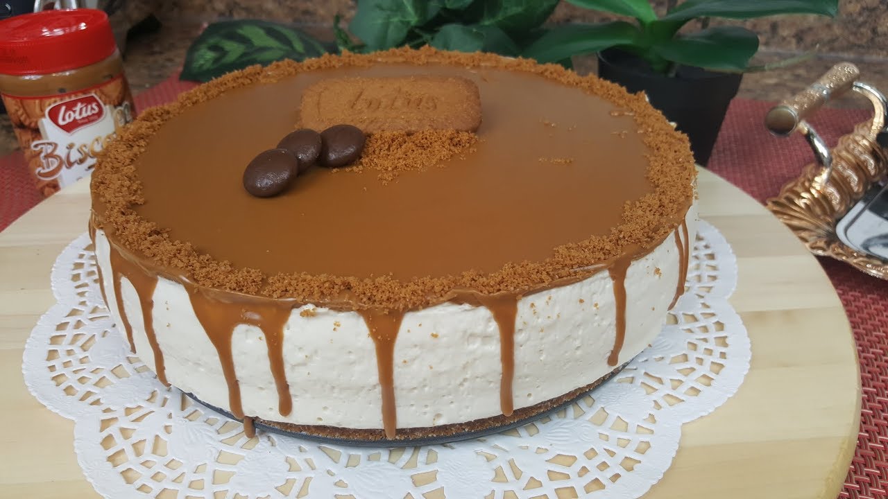 حلى تشيز كيك اللوتس البارد واللذيذ اسهل والذ حلى لا يقااااااوم  | Lotus cheesecake