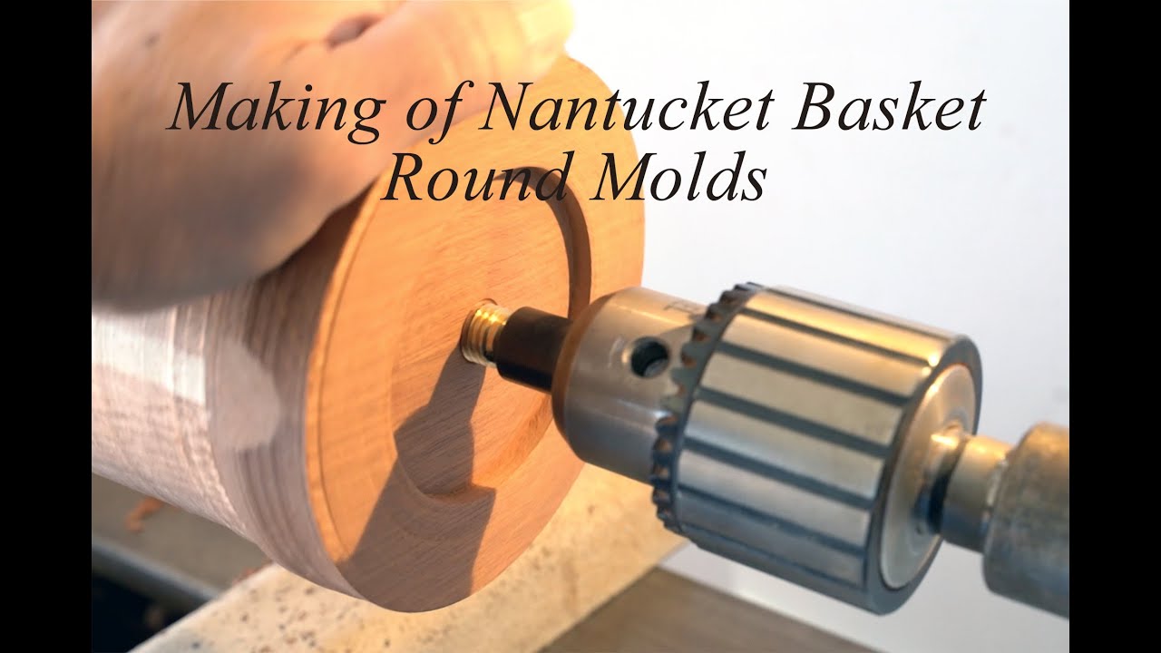 How to Make a Nantucket Basket Round Mold on a Lathe ／ナンタケットバスケットのラウンドモールドの作り方