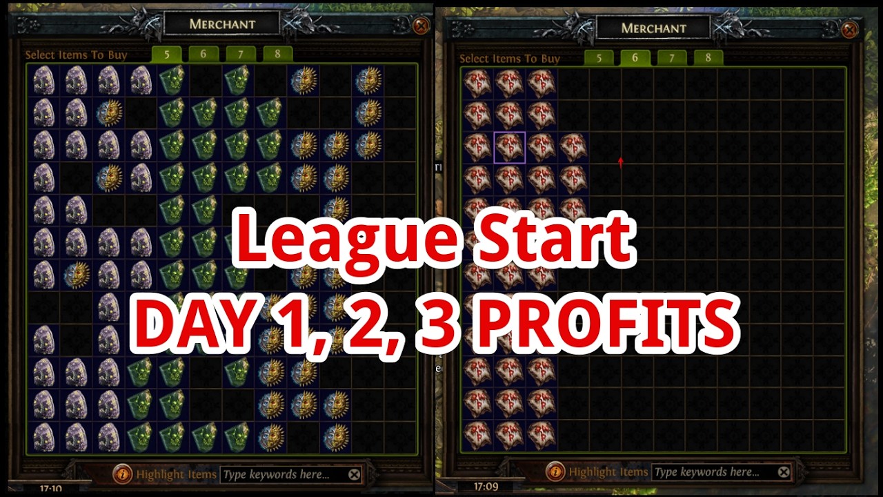 League Start Profits - Day 1, 2, 3 viable - Creating Unique Maps