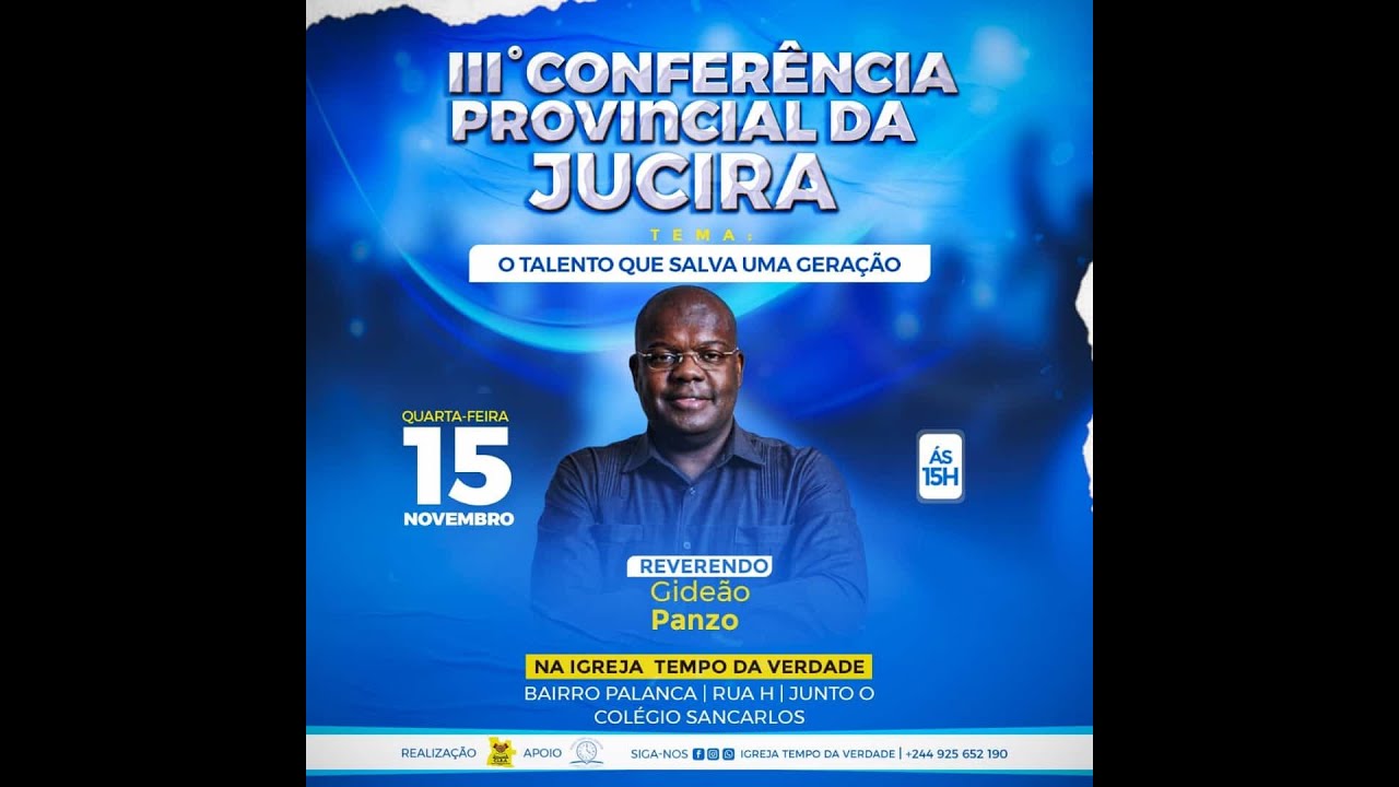 REVERENDO GIDEÃO PANZO - IIIª CONFERENCIA PROVINCIAL DA JUCIRA 2023; ABERTURA OFICIAL; DIA 15.11.23