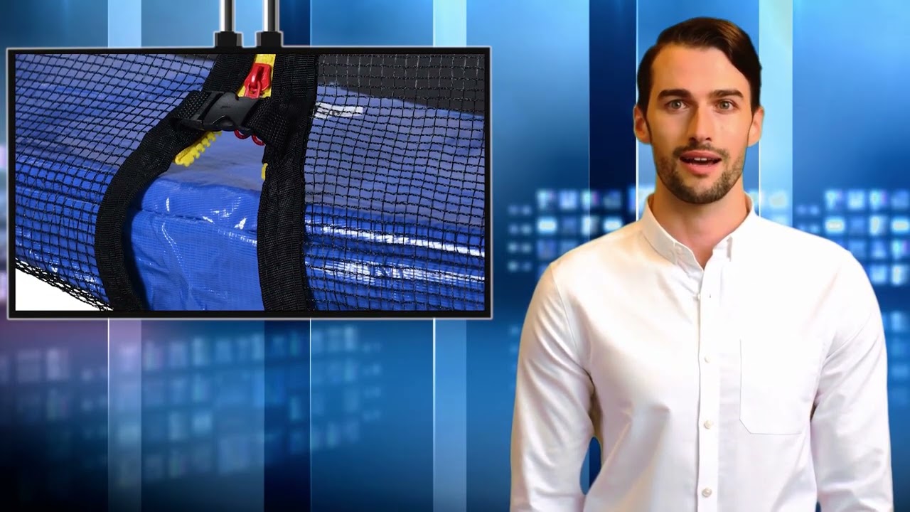 Author Trampolin mit Sicherheitszaun und Leiter 1,8 m hohes Polyethylen-Fallnetz Langlebiges Produkt